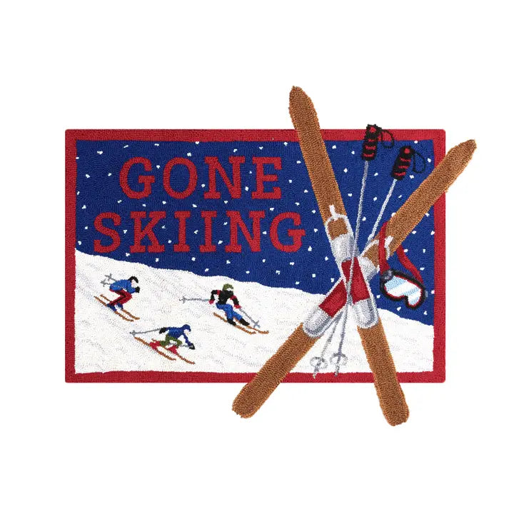 Gone Skiing Hook Rug