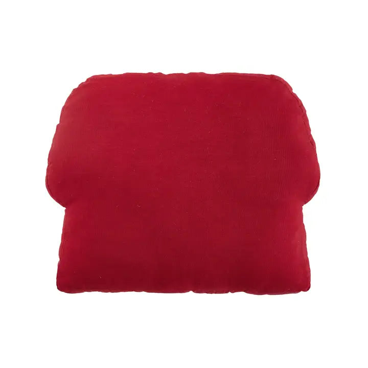 Red House with Poms Embroidered Applique Pillow