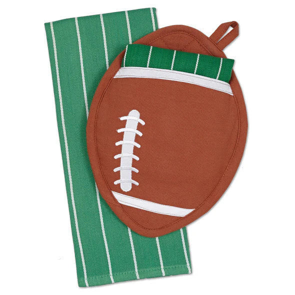 Football Potholder with Dishtowel