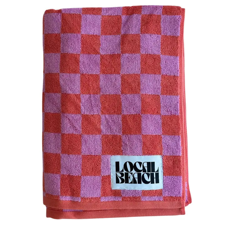Checker Bath and Beach Towel