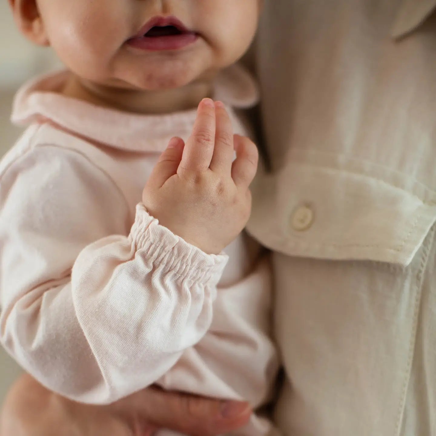 Muslin Collar Infant Girl Jumpsuit