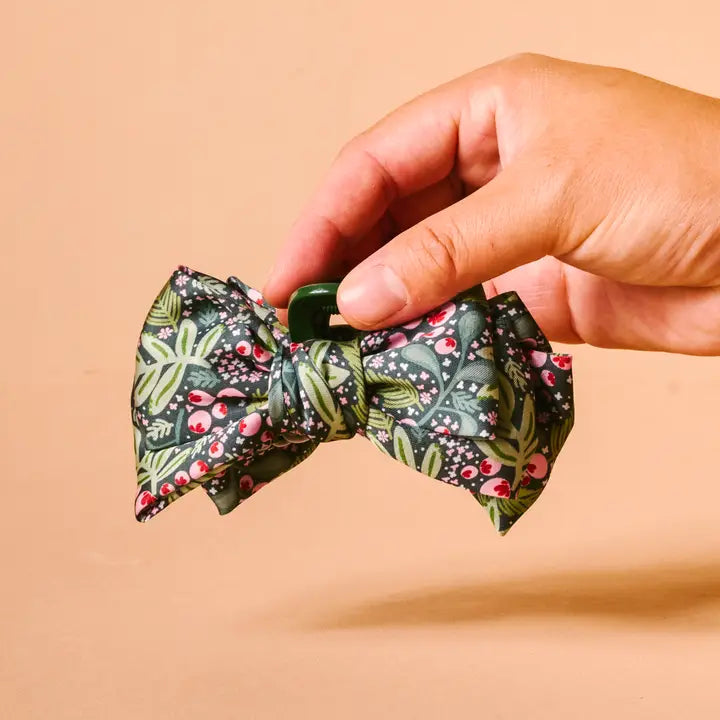 Mini Satin Bow Claw Clip