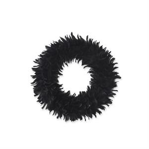 Black Wispy Feather Wreath
