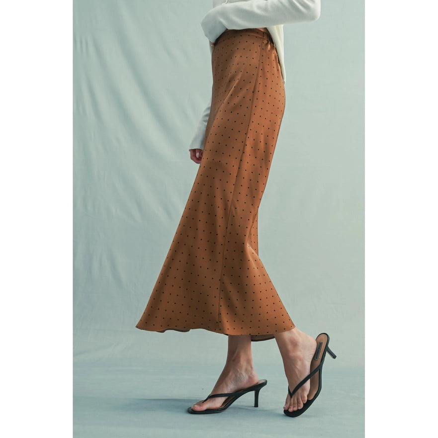 The Lucie Satin Midi Skirt
