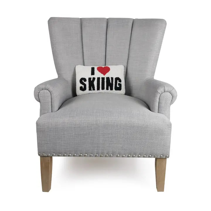 I Love Skiing Hook Pillow