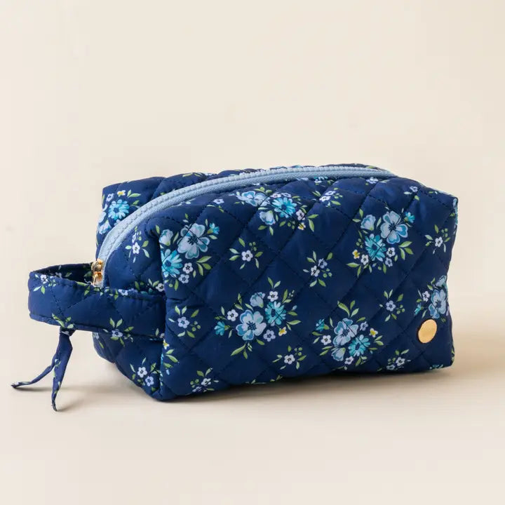 Essentials Quilted Cosmetic Pouch
