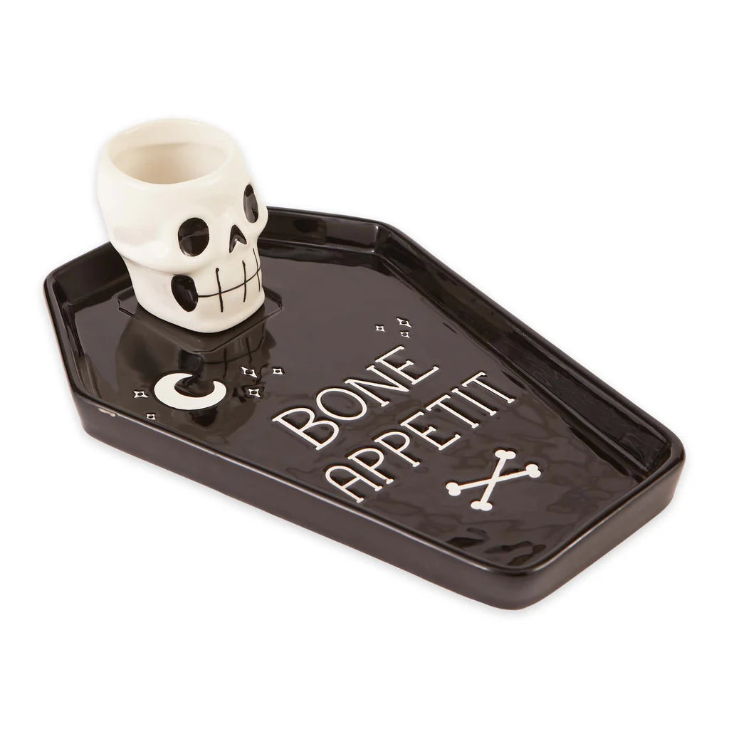Skull and Coffin Platter Set
