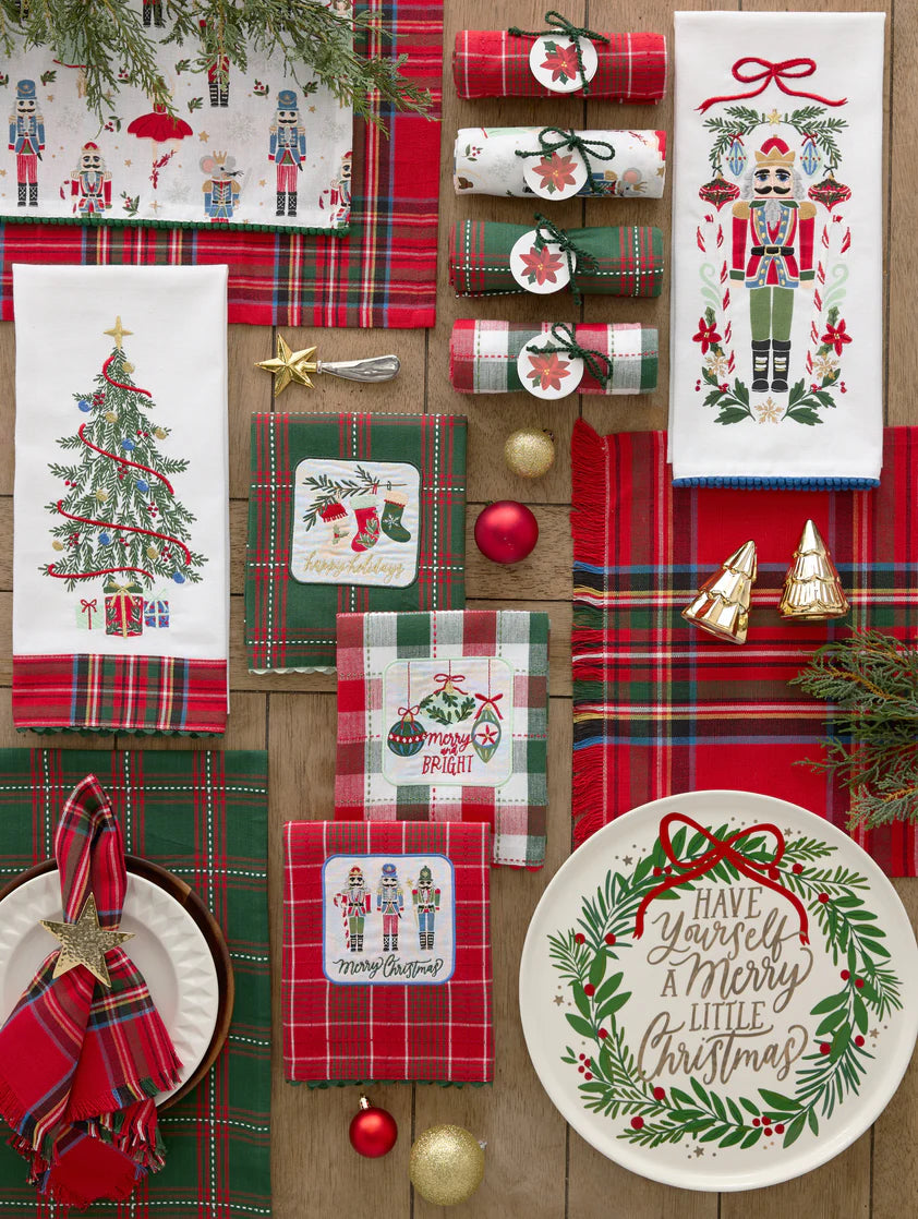 Holiday Embellished Dishtowel