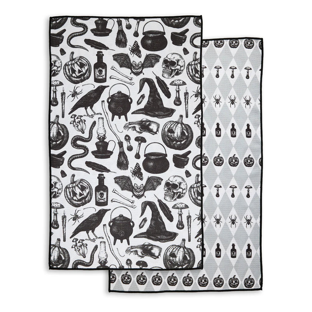 Vintage Halloween Microfiber Dishtowel
