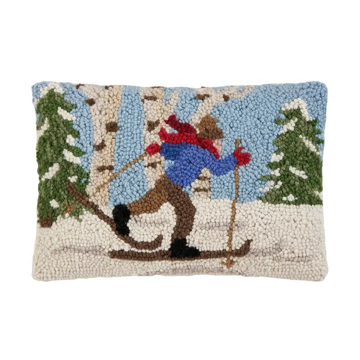 Country Skier Hook Pillow