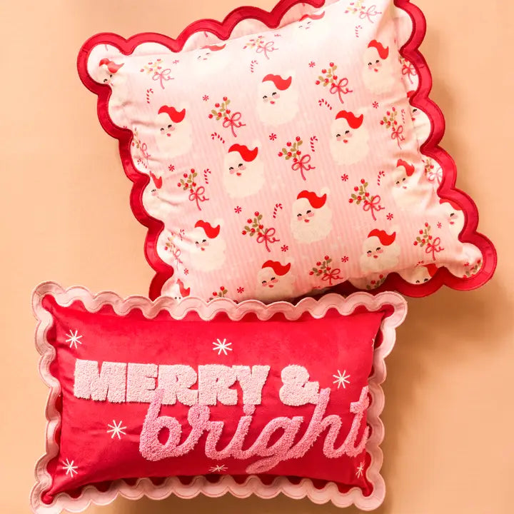 Scalloped Rectangle Throw Pillow