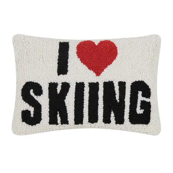 I Love Skiing Hook Pillow