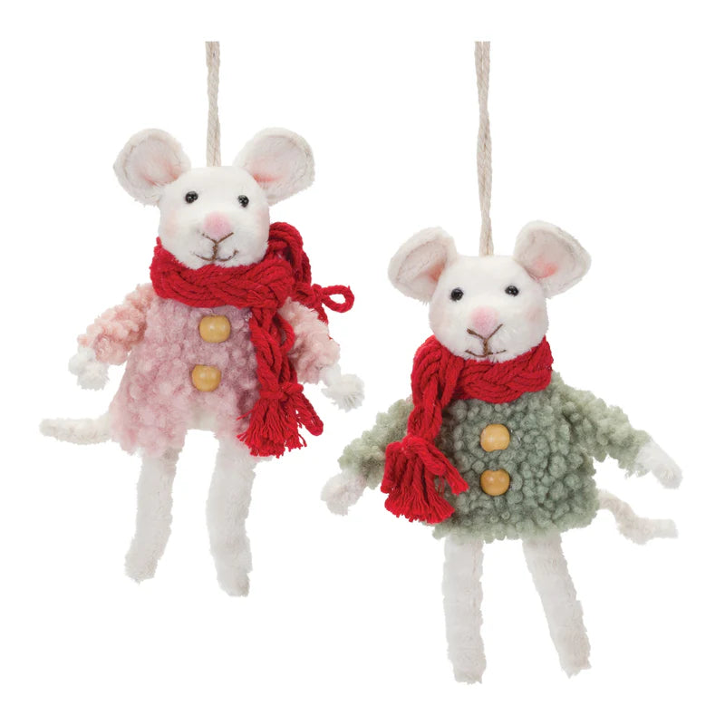 Cozy Mouse Ornament