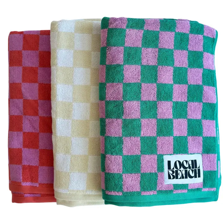Checker Bath and Beach Towel