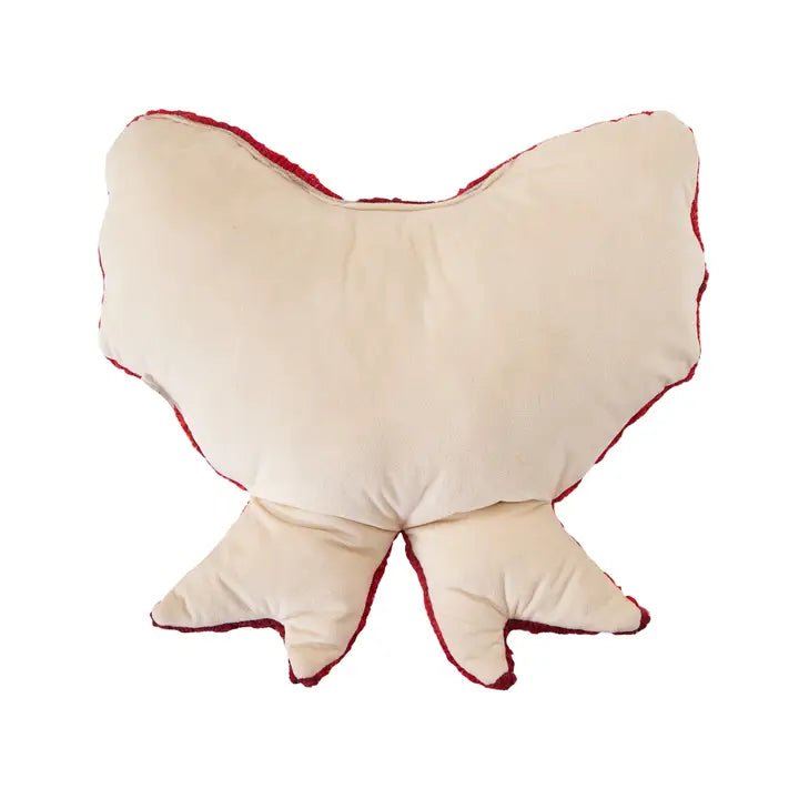 Red and White Bow Hook Pillow