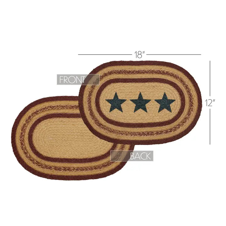 Potomac Stencil Stars Jute Placemat