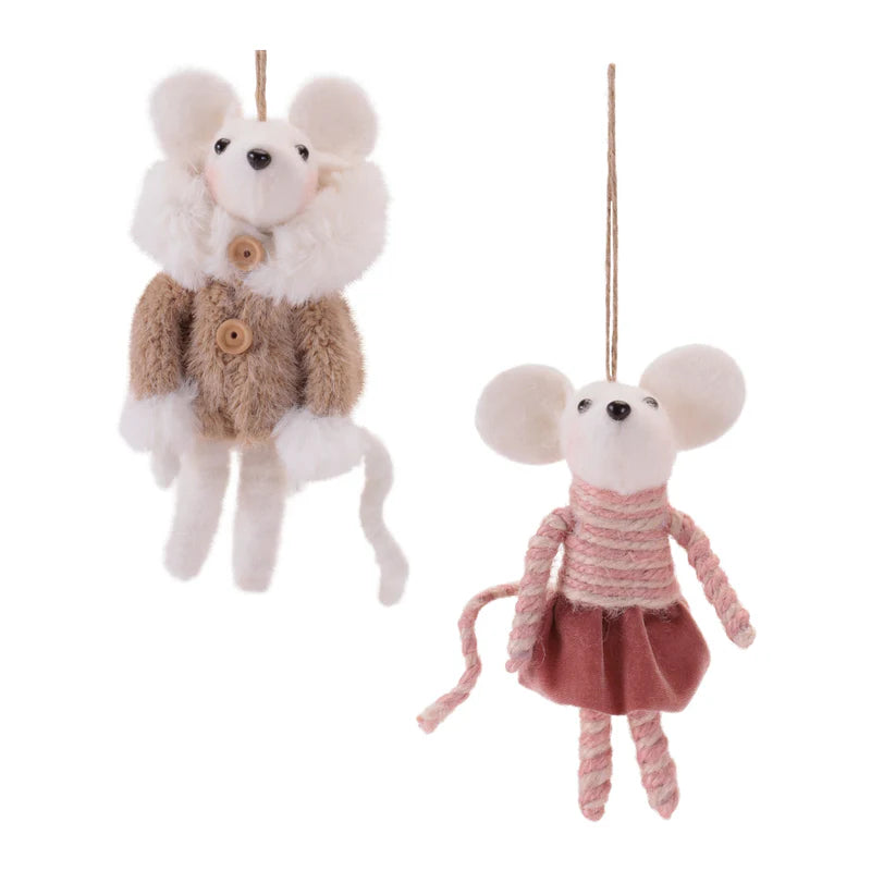 Cozy Mouse Ornament