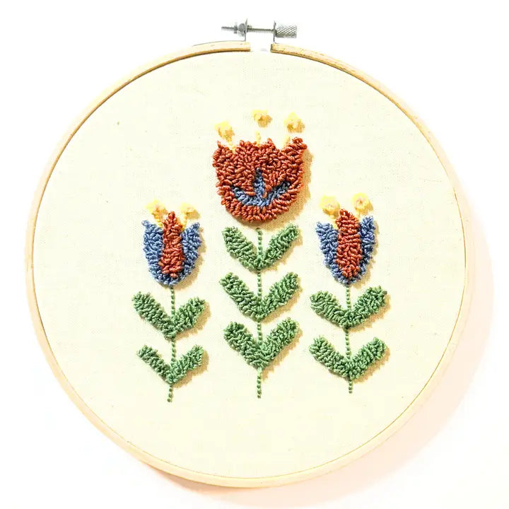 Nordic Blooms Floss Punch Embroidery Kit | Jolley's Corner