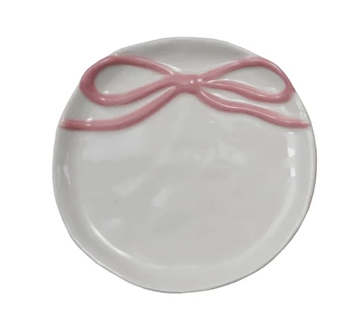 Stoneware Dish with Bow