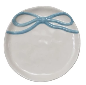 Stoneware Dish with Bow
