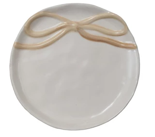 Stoneware Dish with Bow