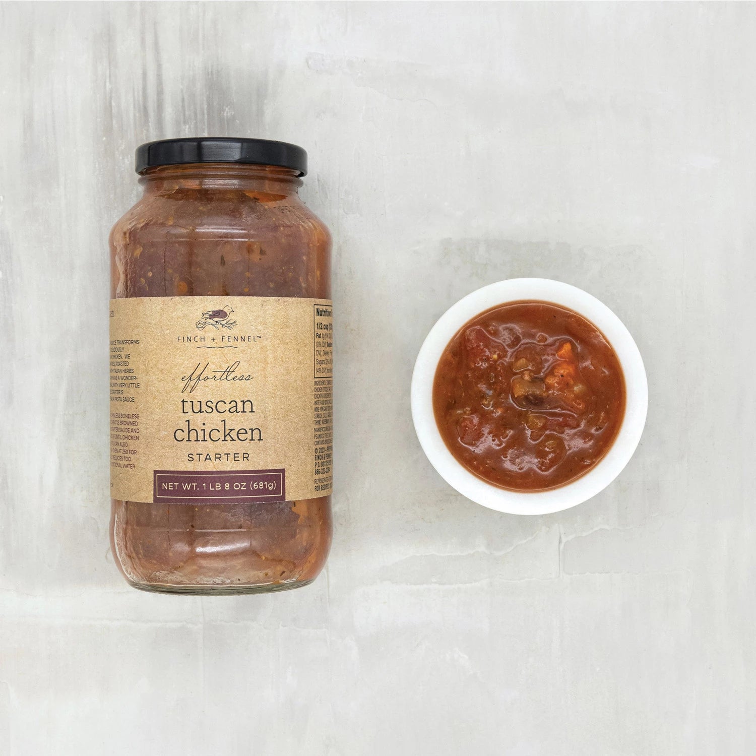 Product shoot of Tuscan Chicken starter.
