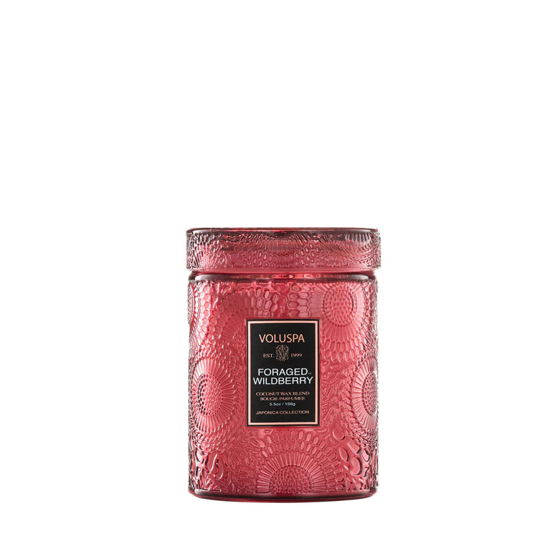 Voluspa Foraged Wild berry Candle product shoot.
