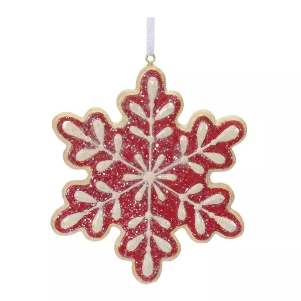 Gingerbread Snowflake Cookie Ornament