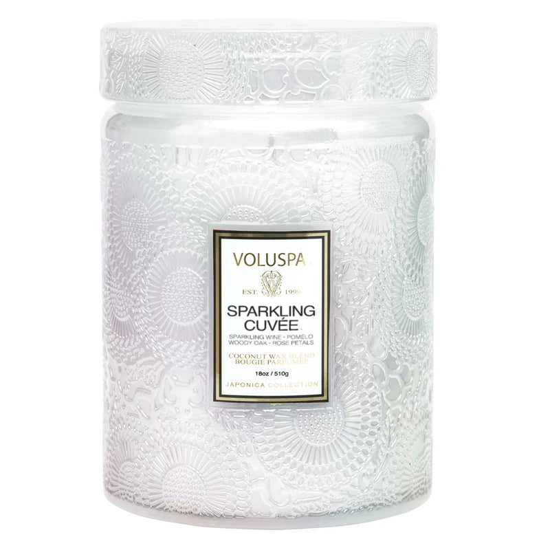 Sparkling cuvee candle product shoot.