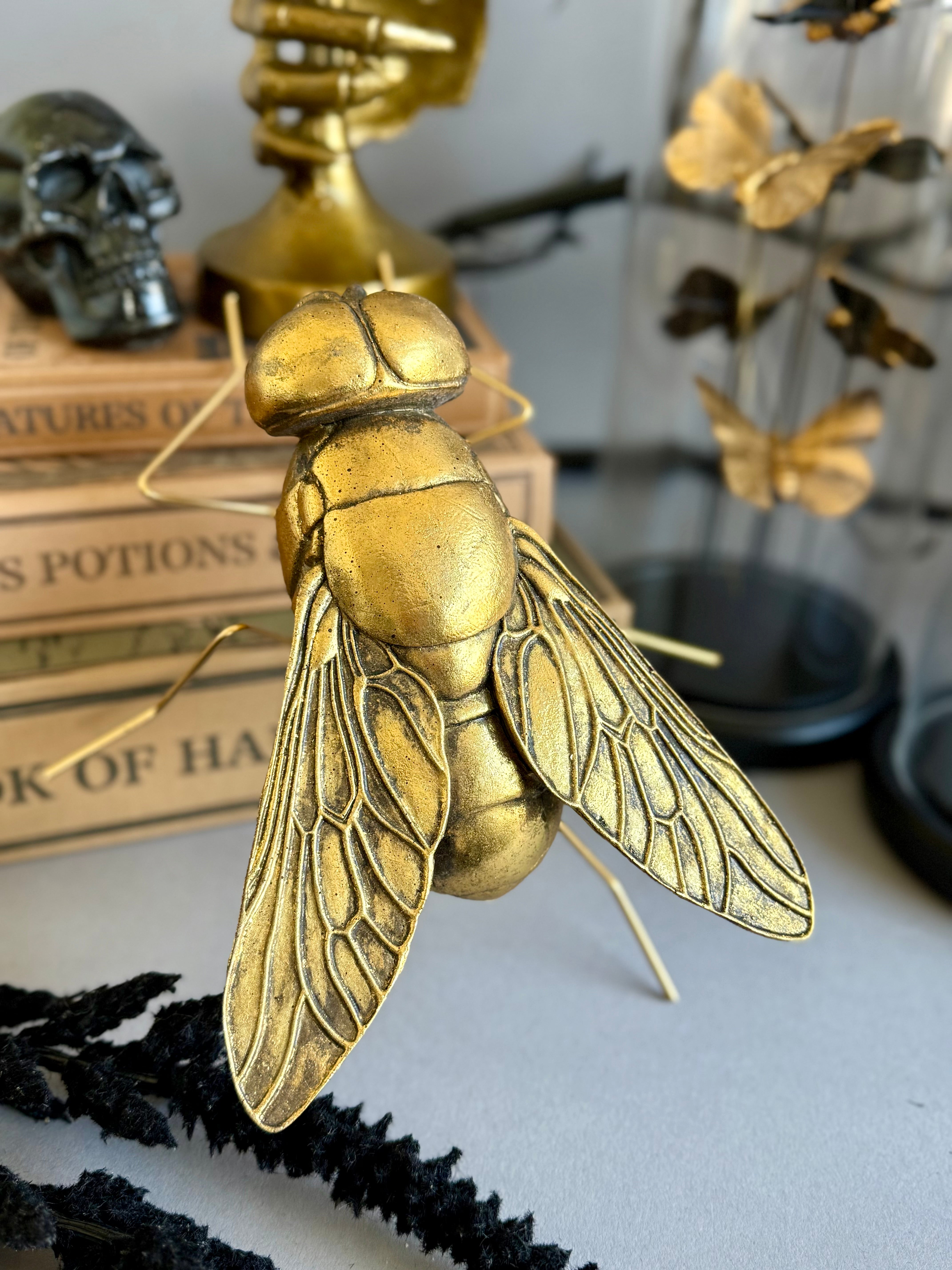 Gold Resin Insect