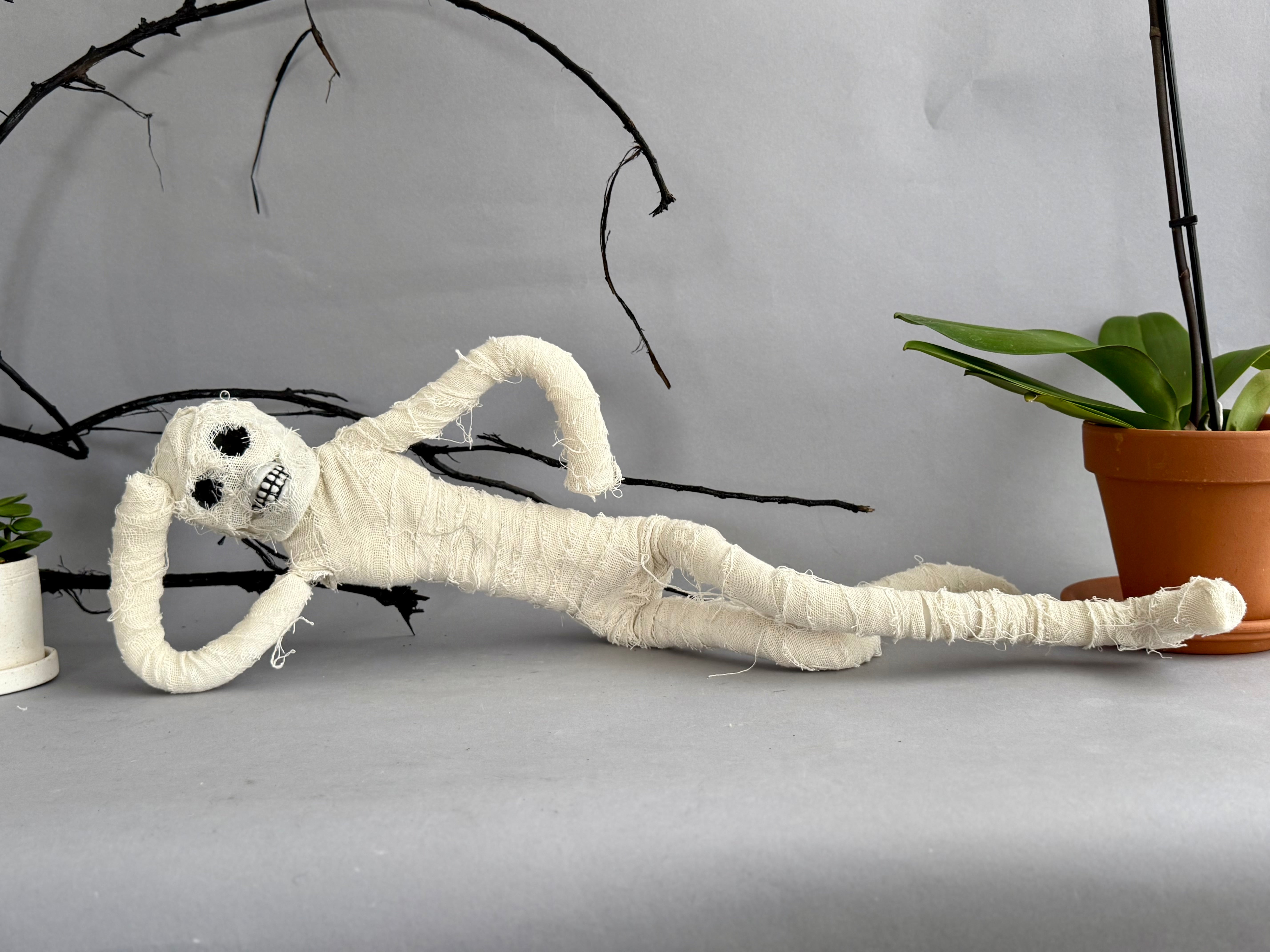 Poseable Fabric Mummy Figurine