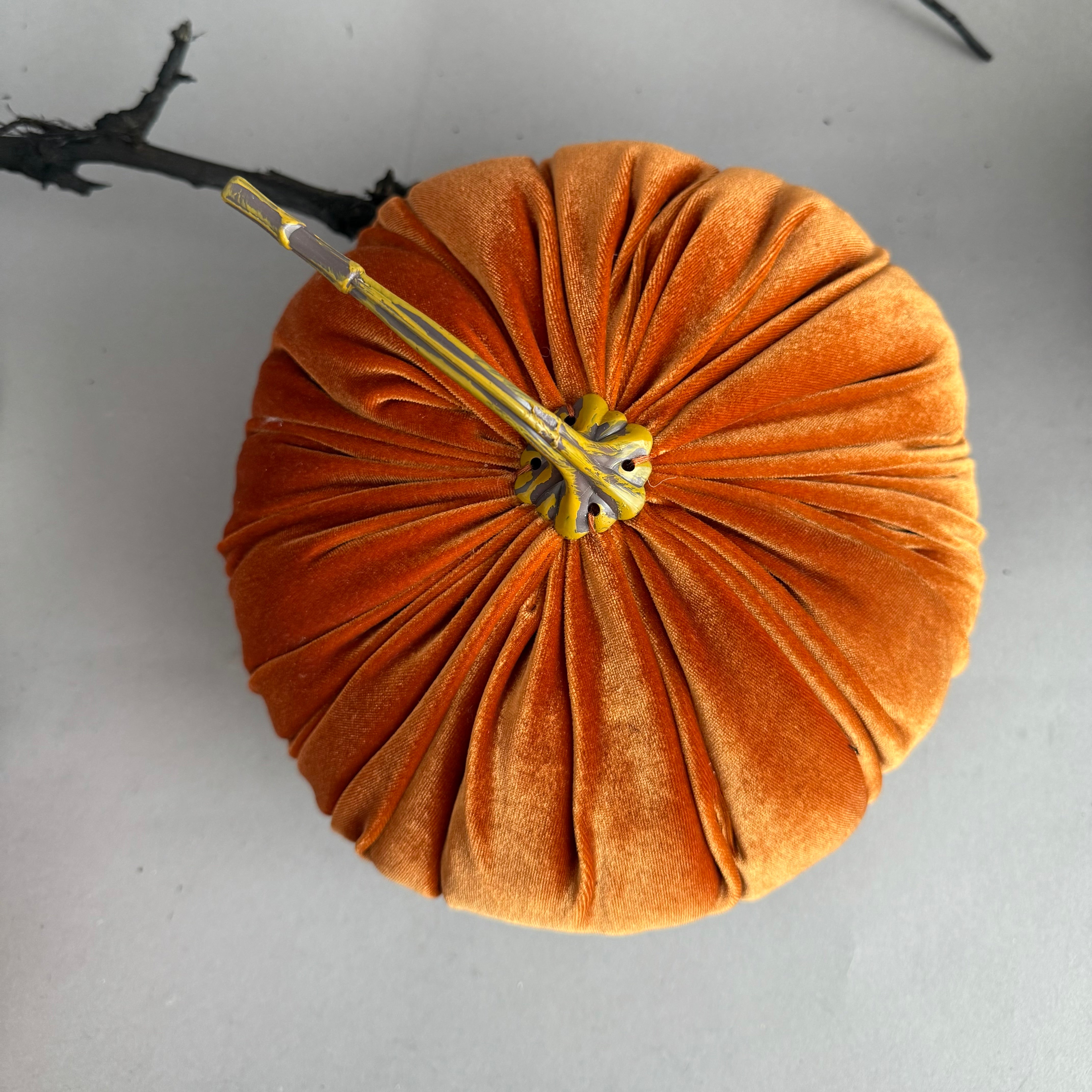 Velvet Stuffed Pumpkin