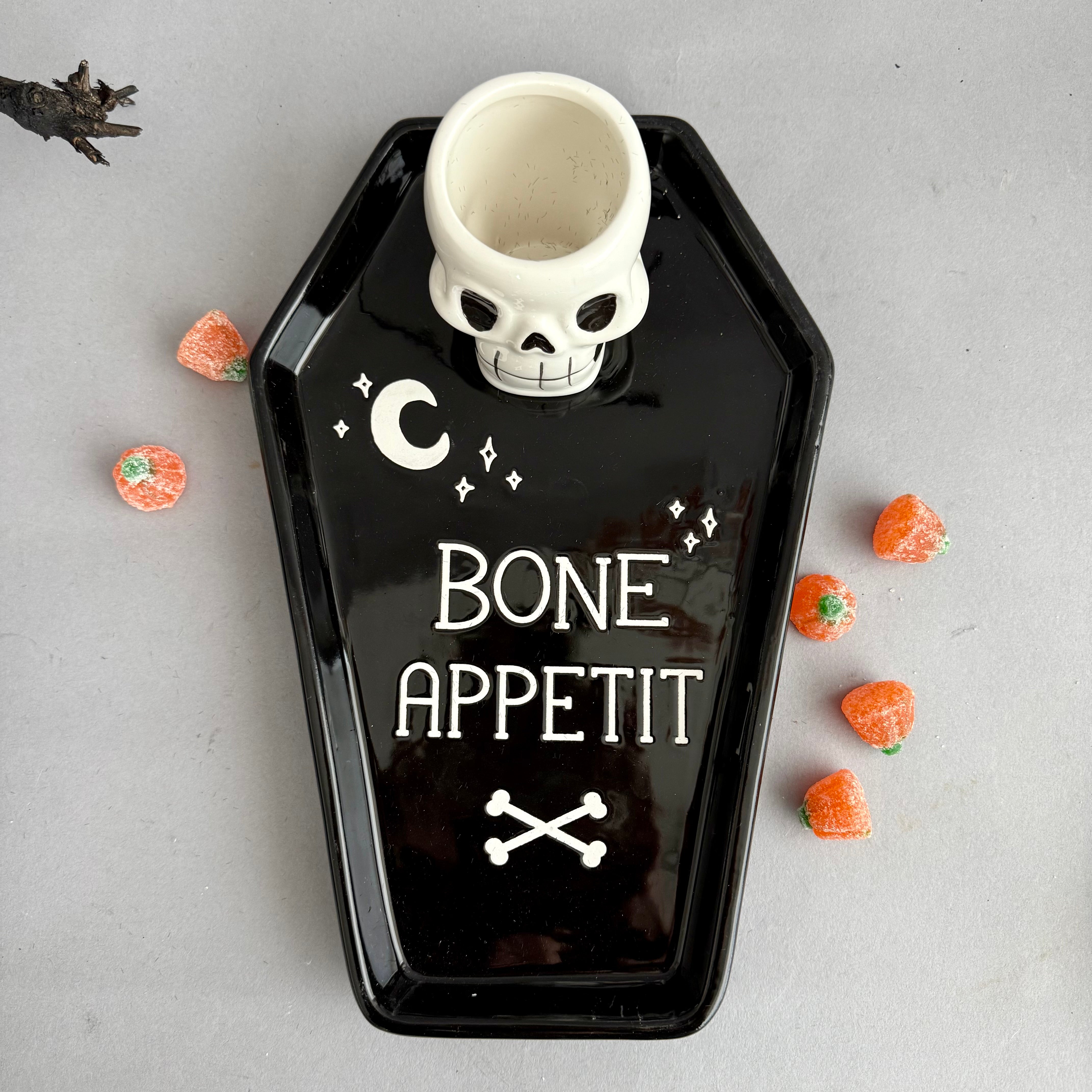 Skull and Coffin Platter Set