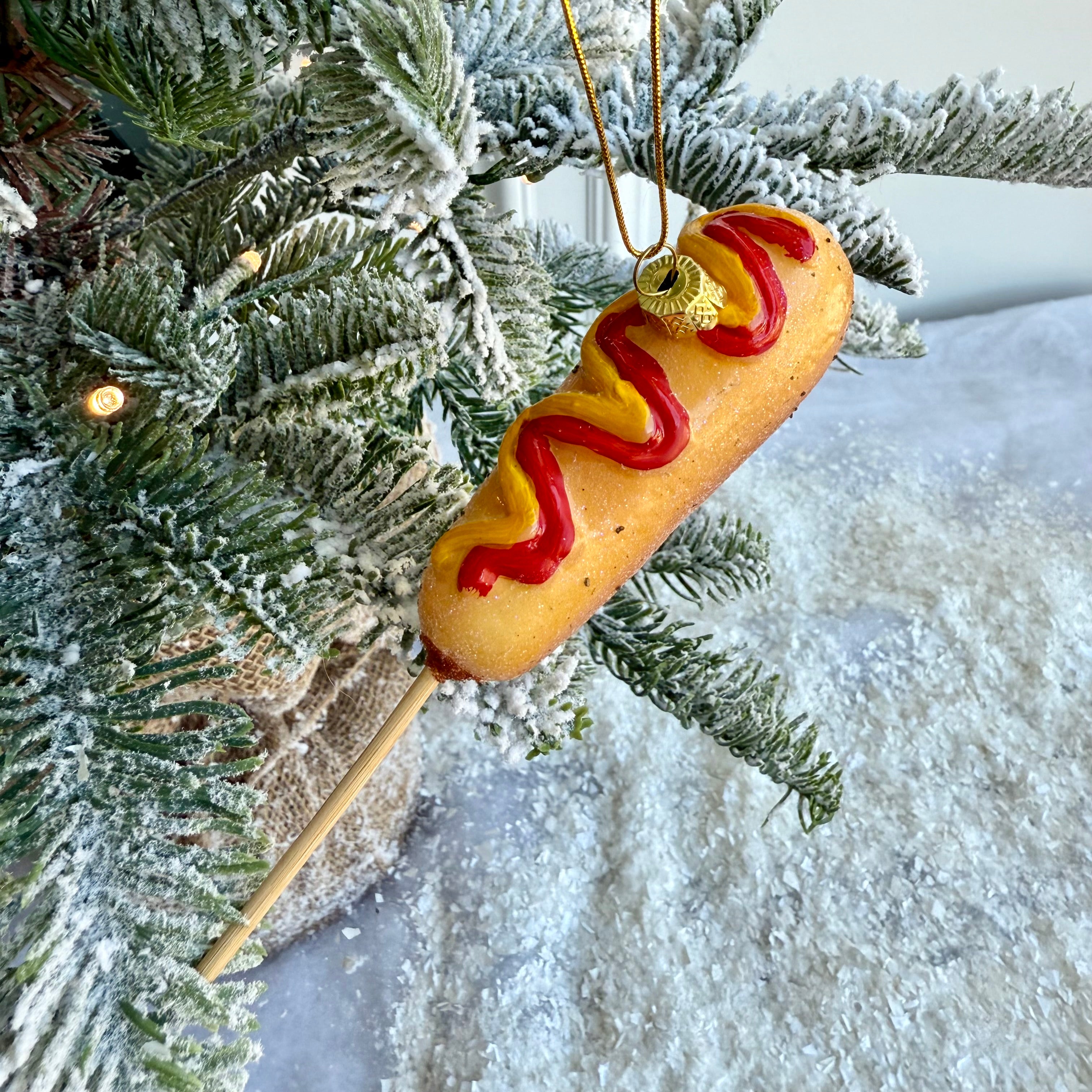 Corn Dog on a Stick Ornament
