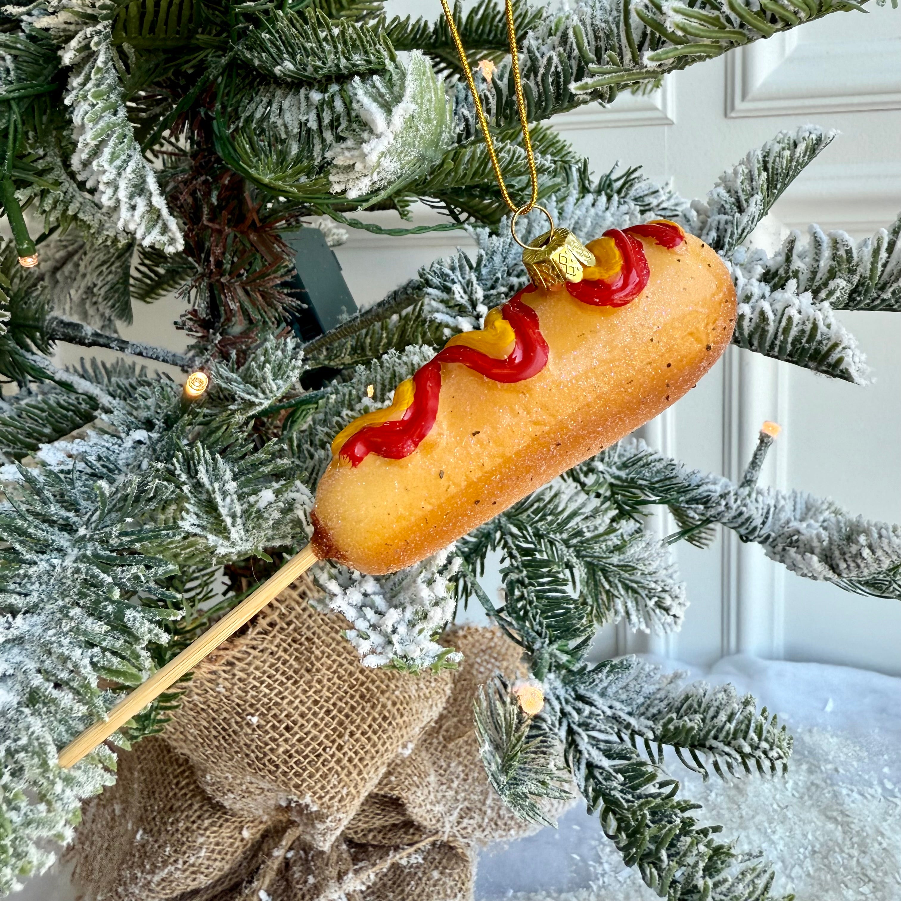 Corn Dog on a Stick Ornament