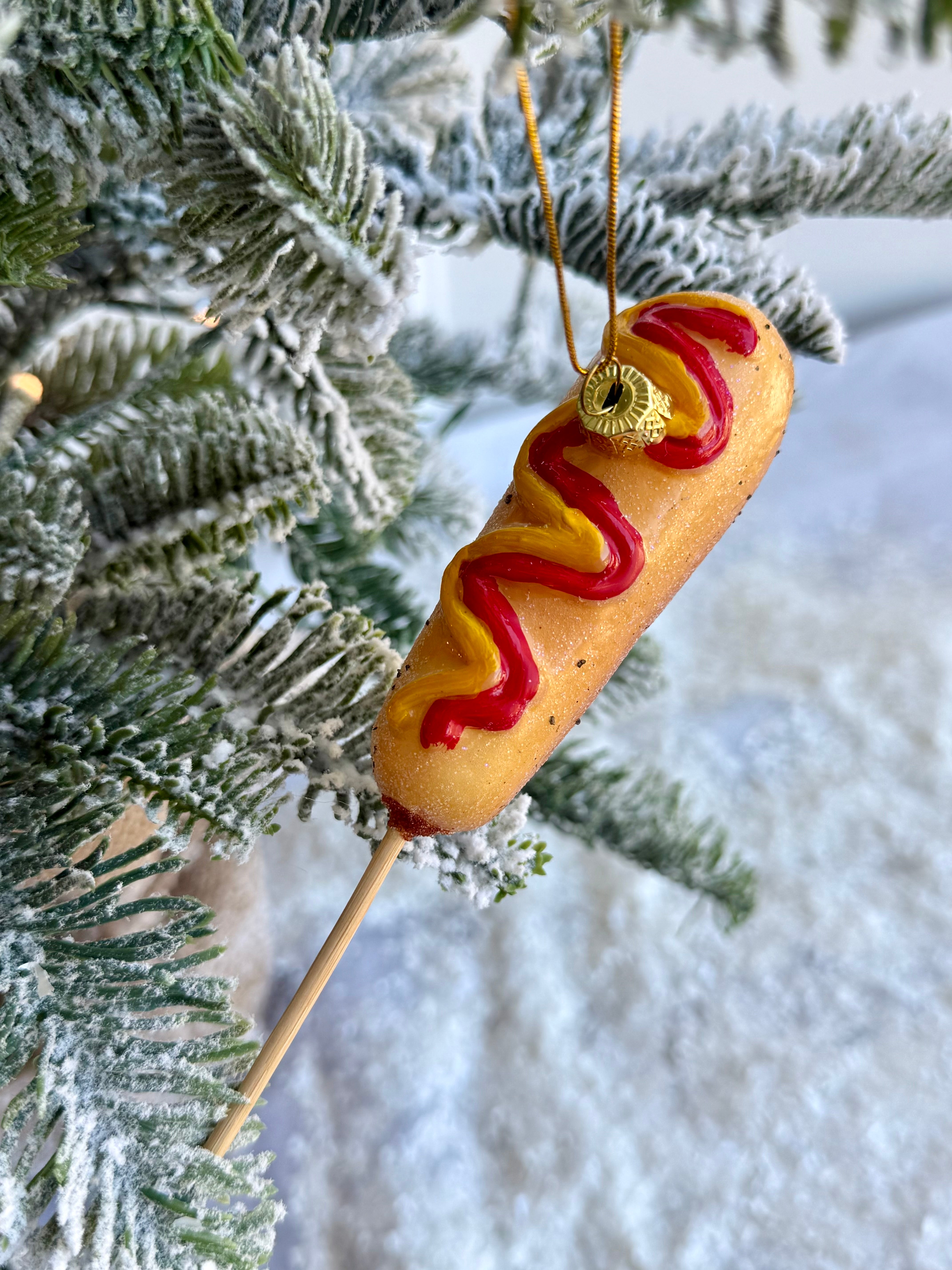 Corn Dog on a Stick Ornament