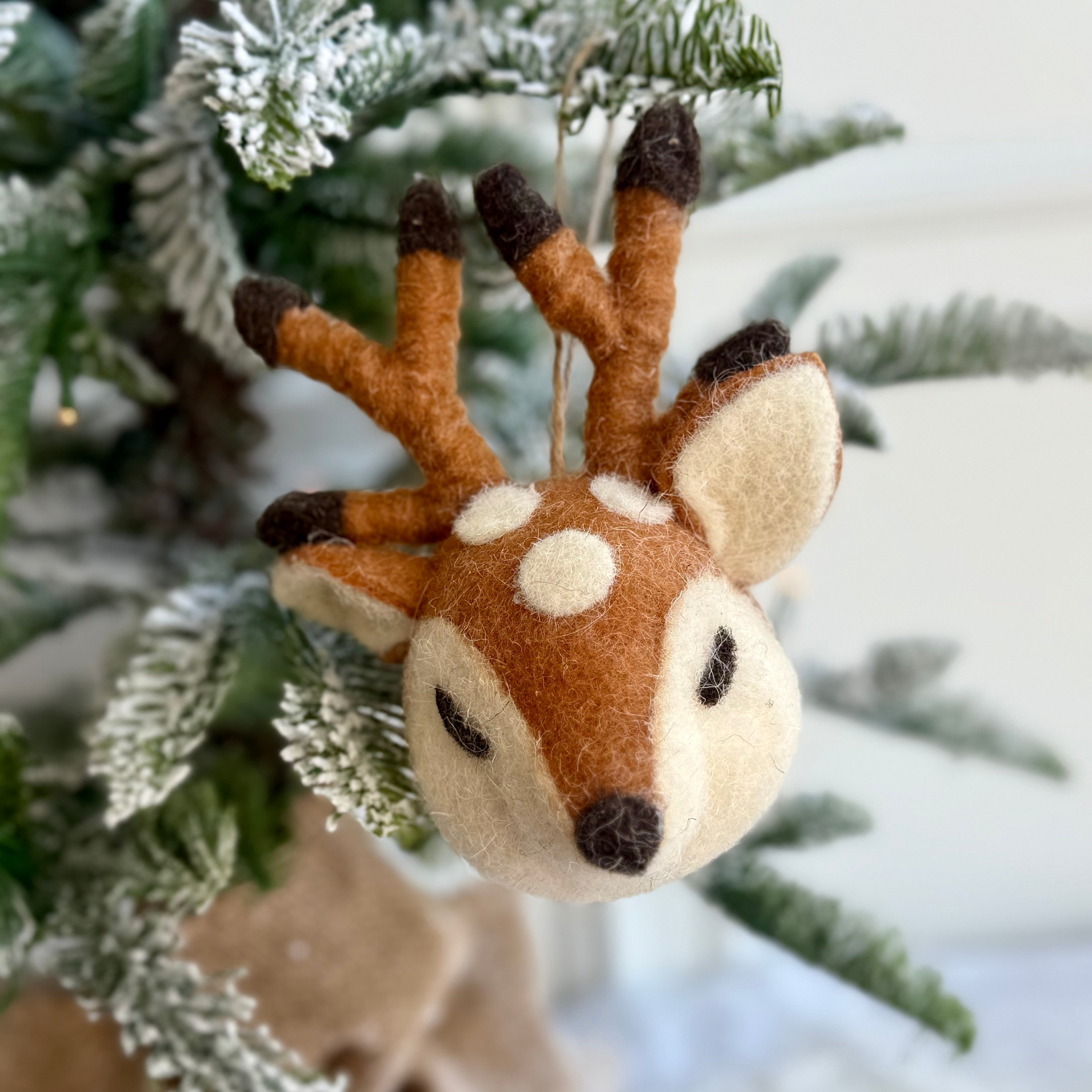 Felt Reindeer Head Ornament