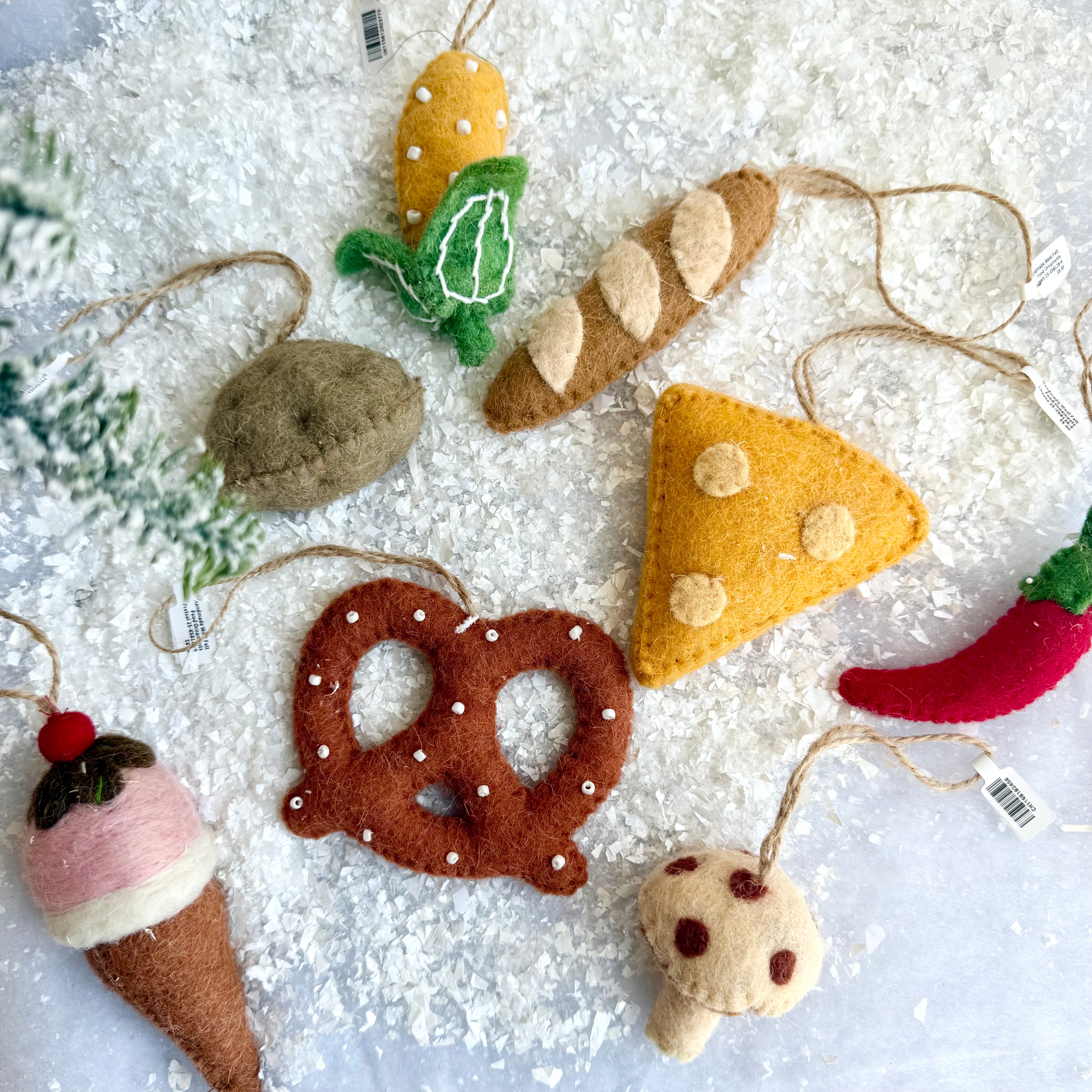 Handmade Wool Felt Food Ornaments