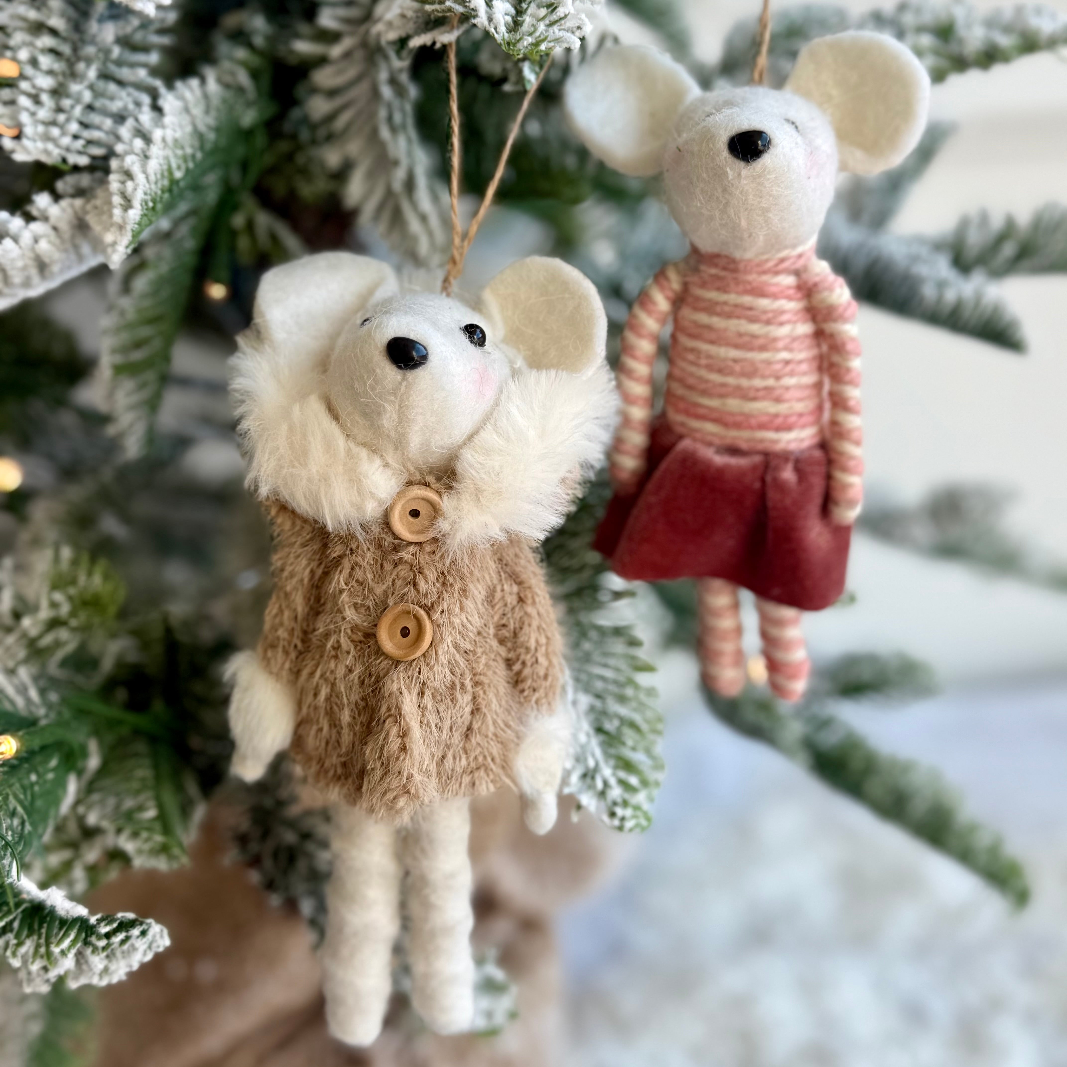 Cozy Mouse Ornament