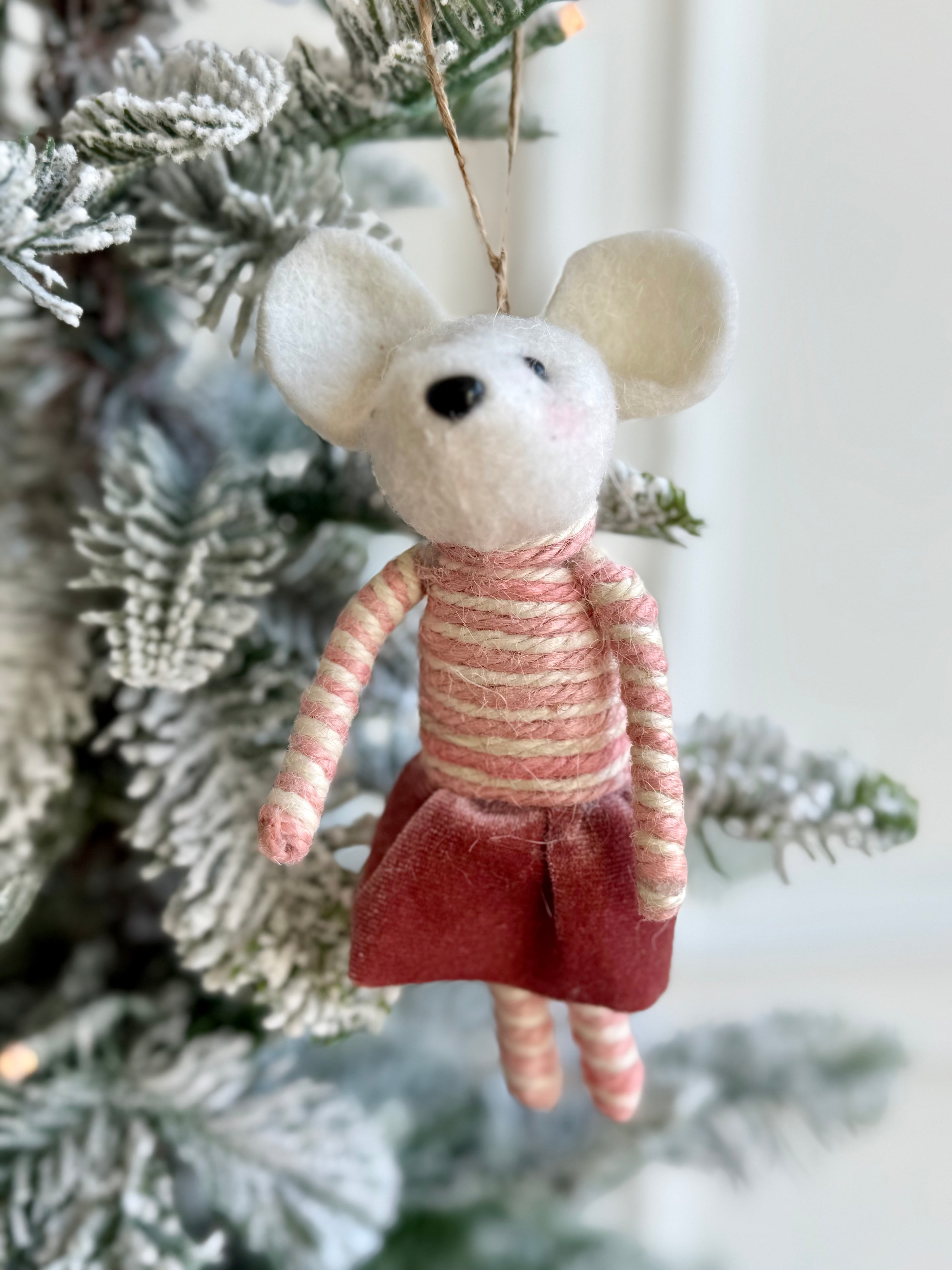 Cozy Mouse Ornament