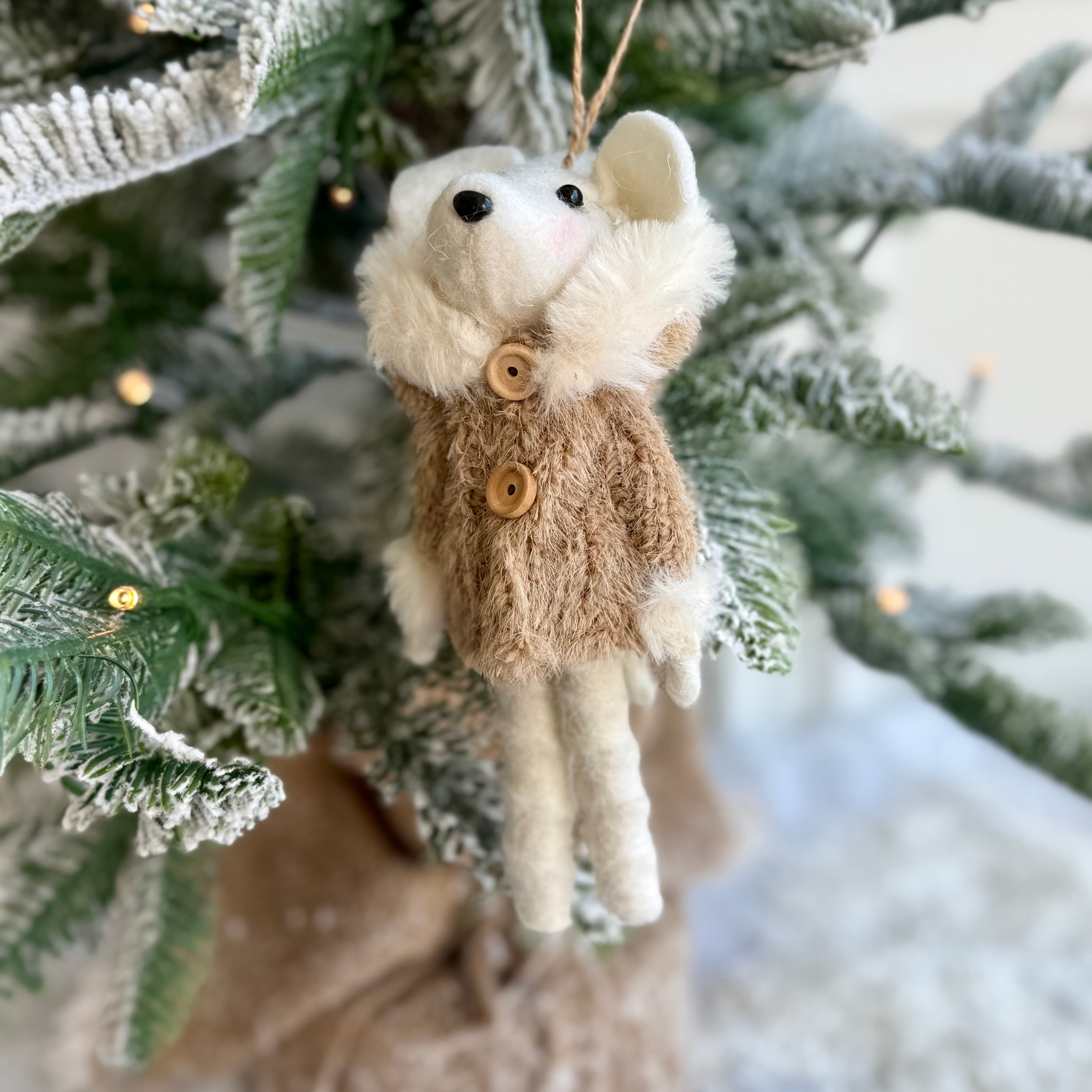 Cozy Mouse Ornament