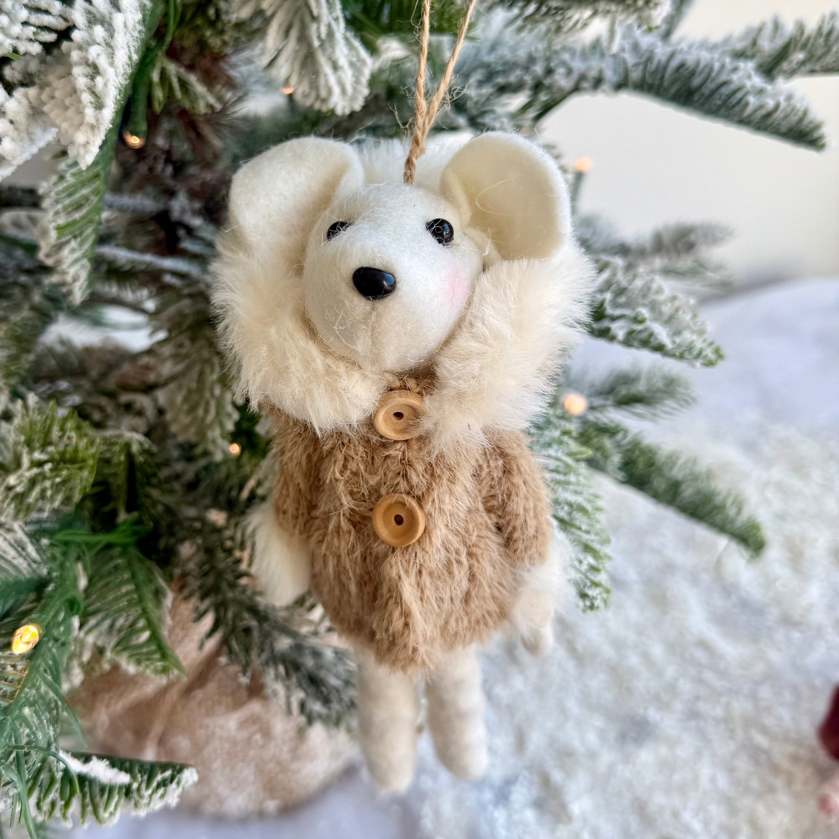 Cozy Mouse Ornament