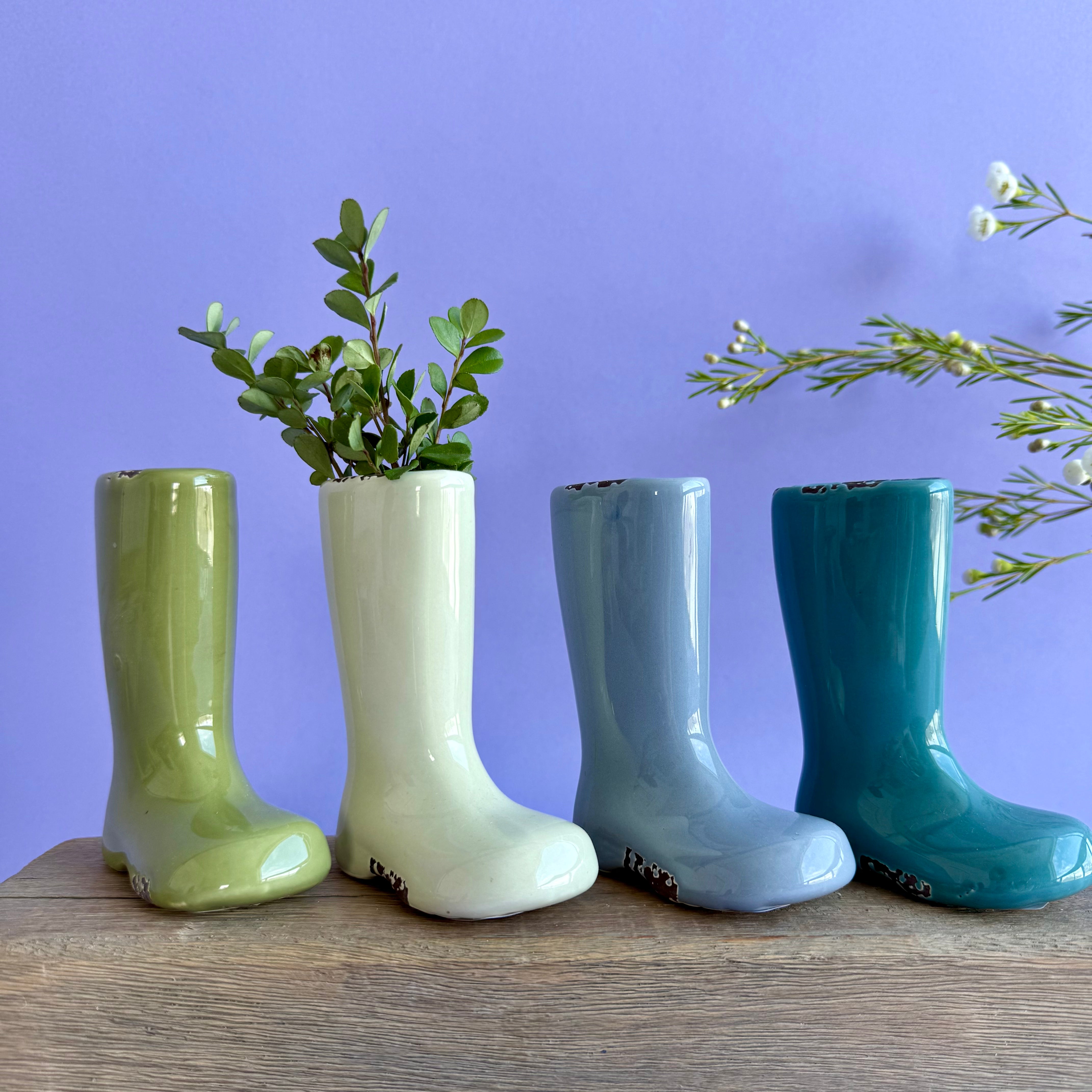 Distressed Boot Vase