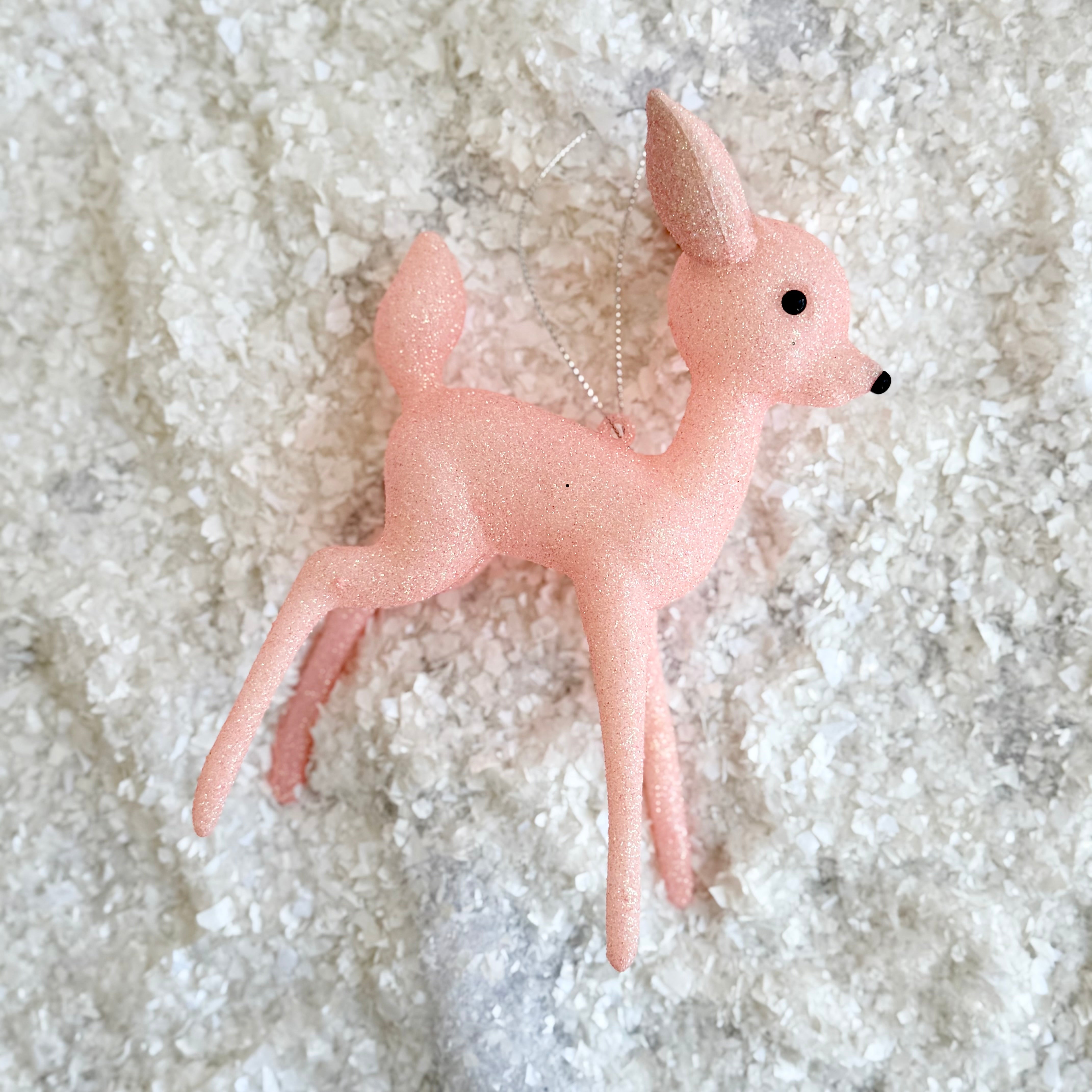 Glitter Deer Ornament