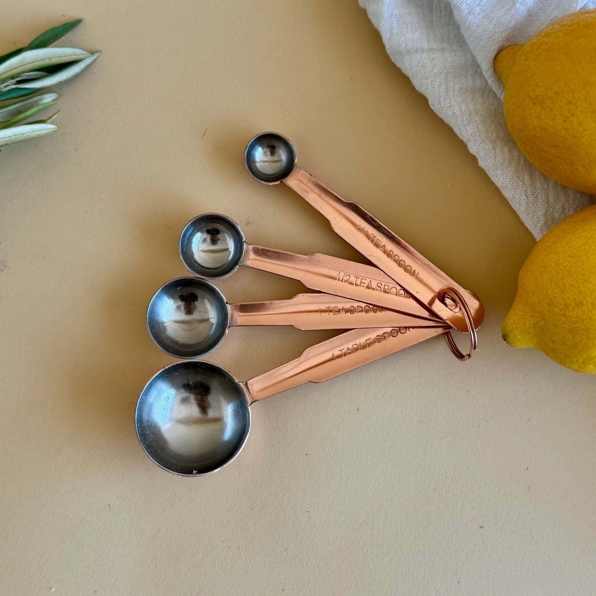 Rosegold Copper Measuring Spoons