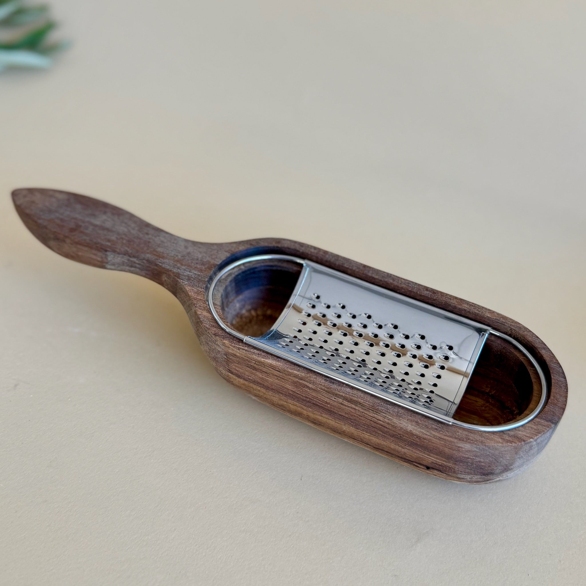 Wood & Stainless Steel Cheese Grater