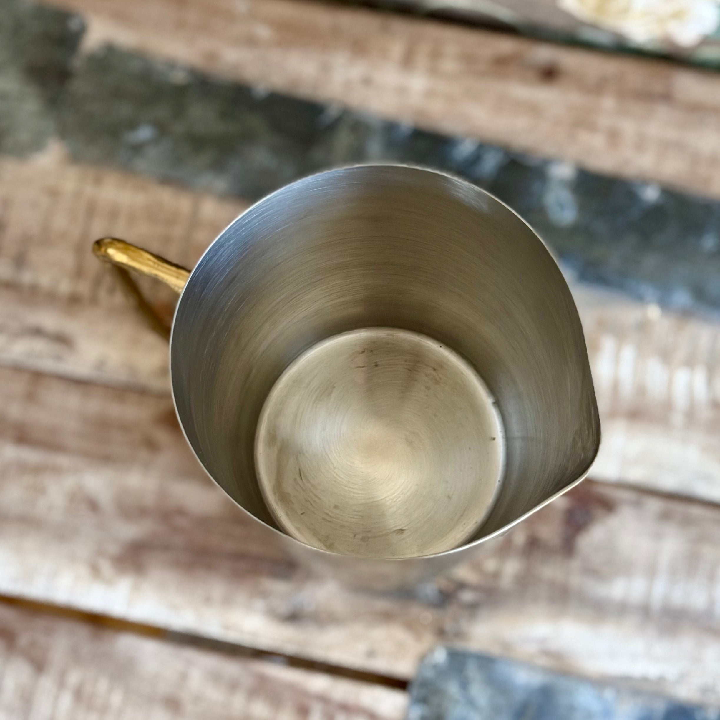 Gold Etched Flowers Pitcher