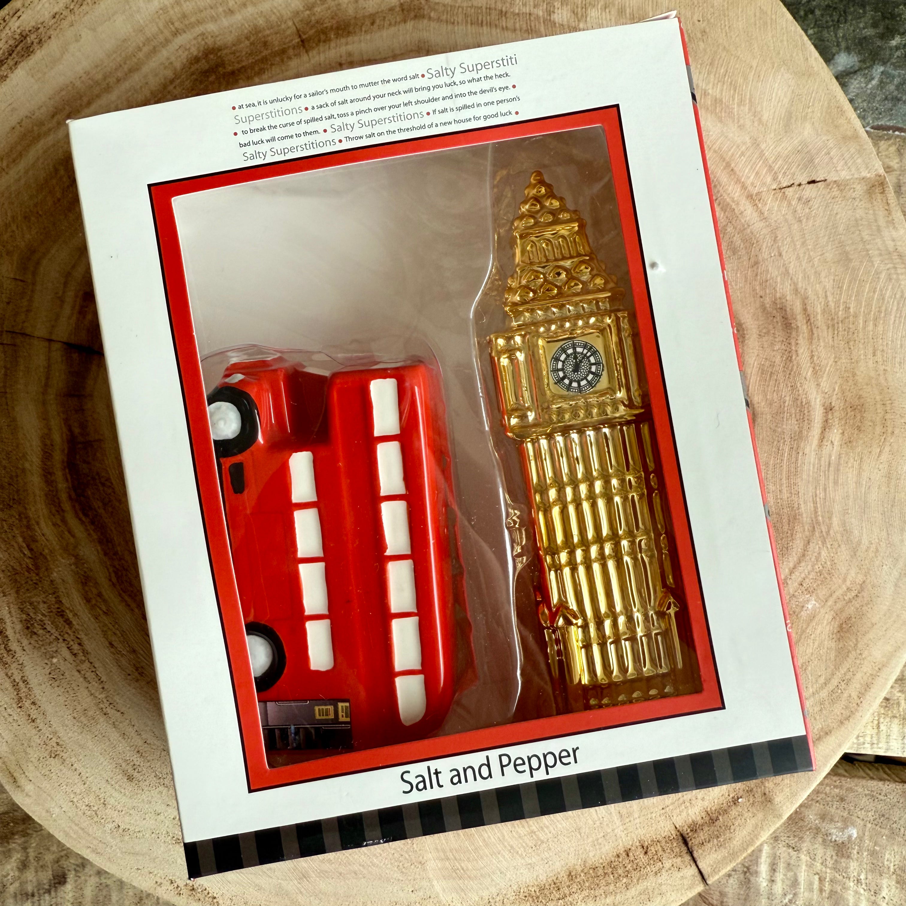 Big Ben and Double Decker Bus Salt and Pepper Set