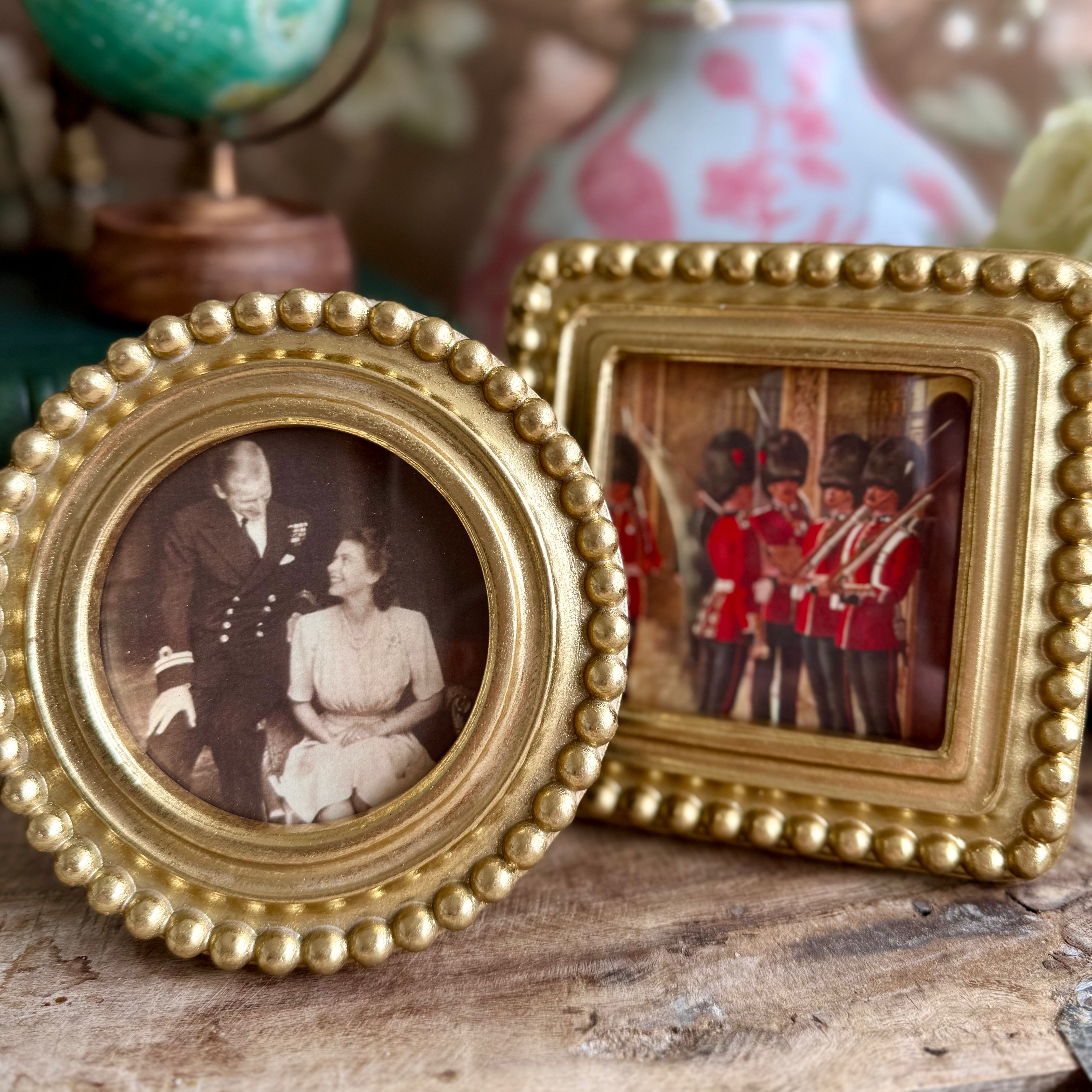 Beaded Texture Gold Photo Frame