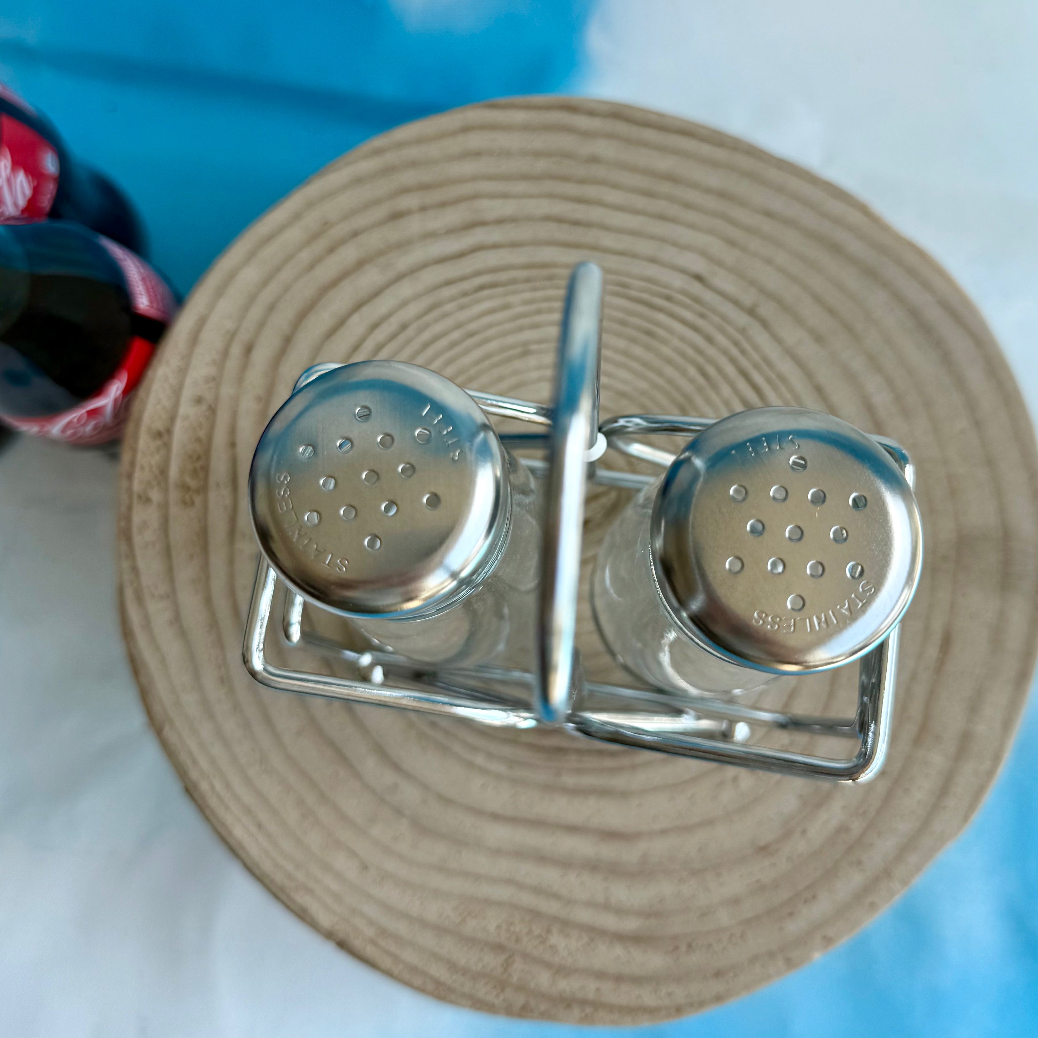 Salt & Pepper Shaker Set with Rack